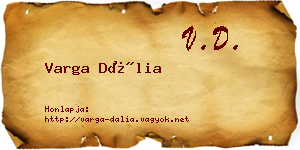 Varga Dália névjegykártya
